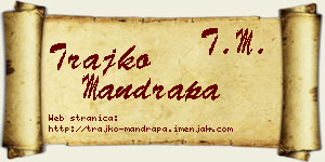 Trajko Mandrapa vizit kartica